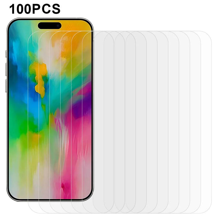 100Pcs For iPhone Air Screen Protector Anti-Scratch Tempered Glass Film (No Package, with Wipes Set, Dust-absorber, Guide Sticker) - 1