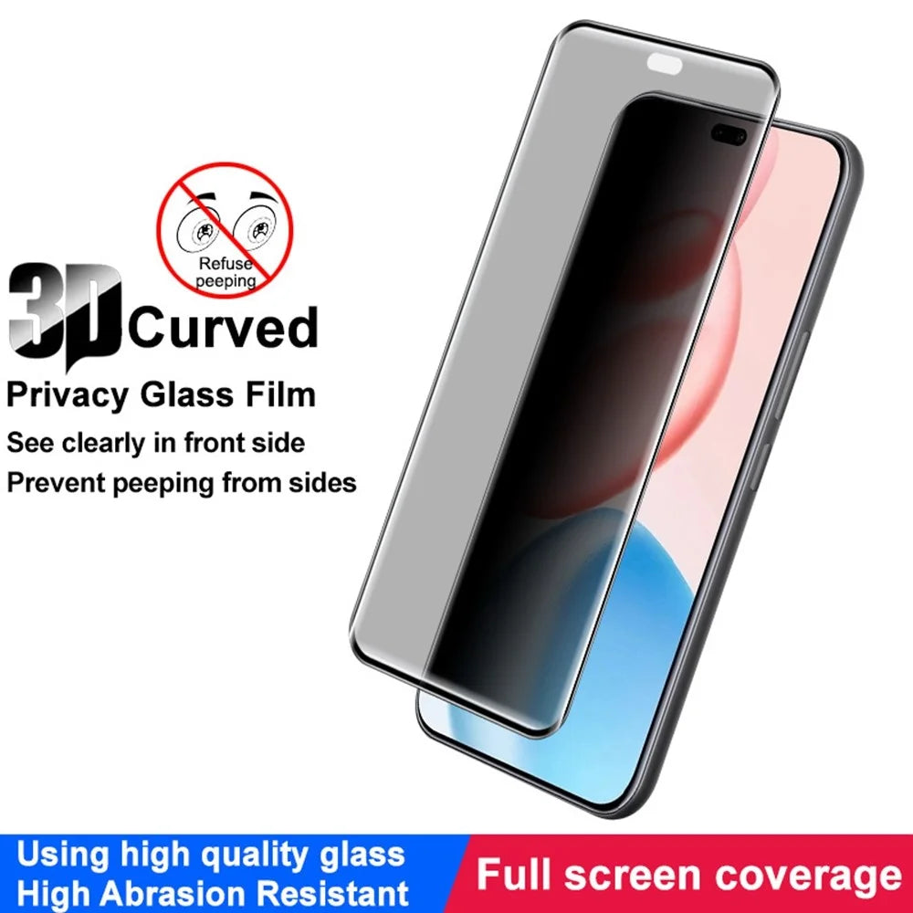 IMAK For Honor 400 Pro 5G (Global) Anti Spy Screen Protector Full Cover Tempered Glass Film - 5