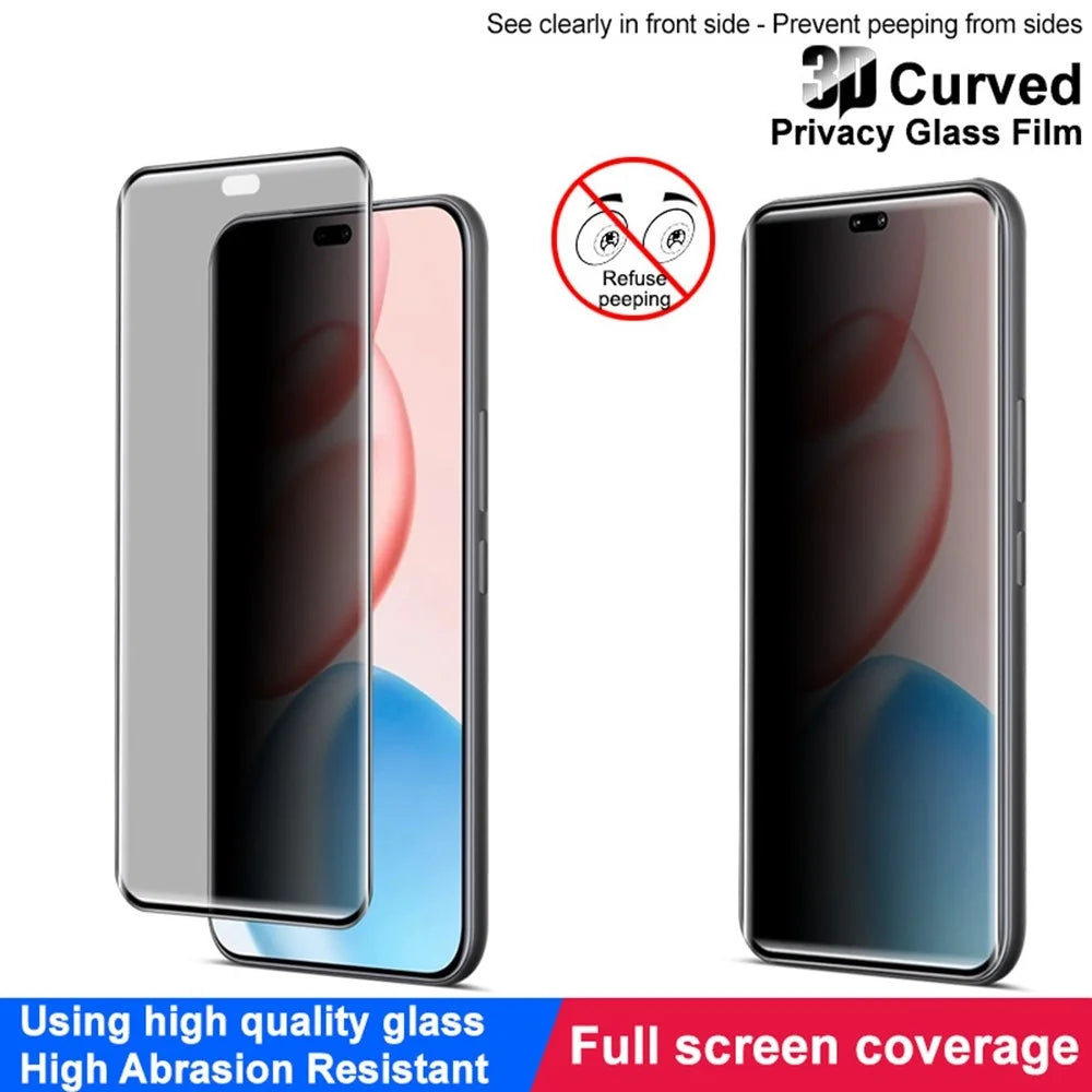 IMAK For Honor 400 Pro 5G (Global) Anti Spy Screen Protector Full Cover Tempered Glass Film - 6