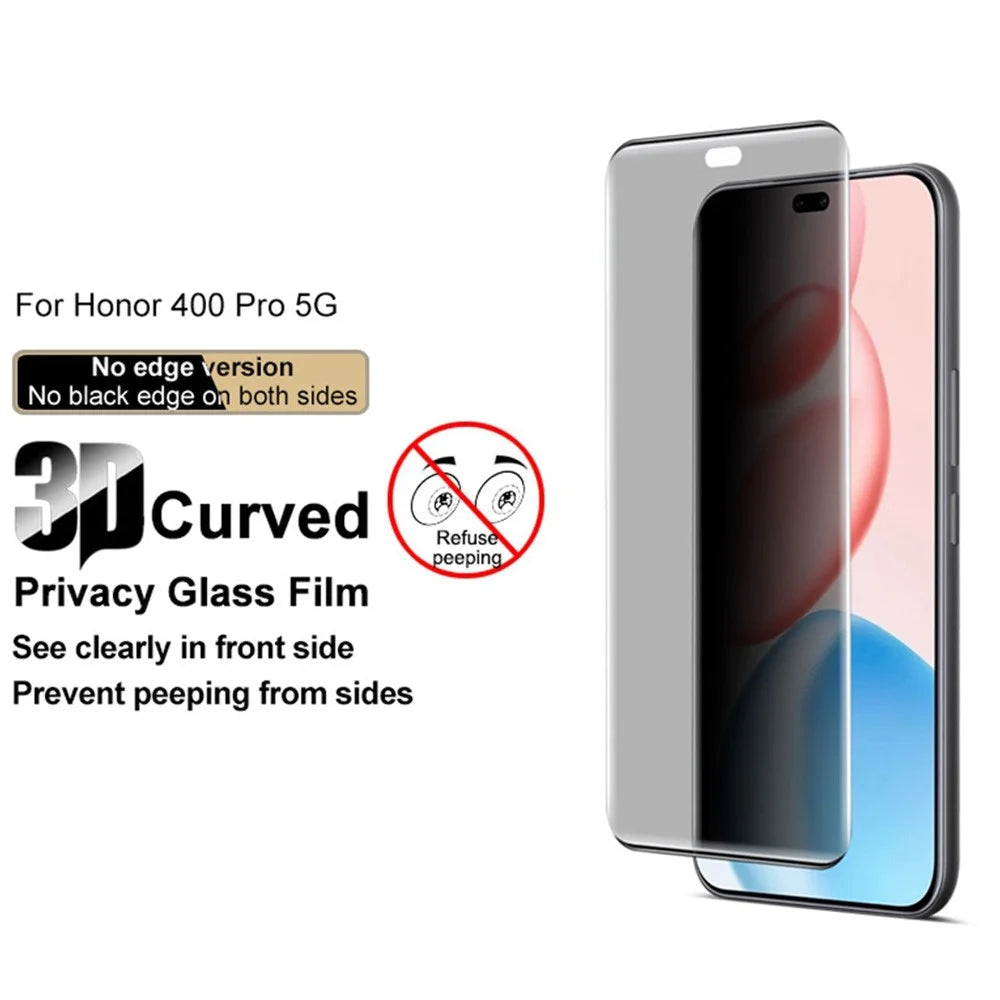 IMAK For Honor 400 Pro 5G (Global) Anti Spy Tempered Glass Screen Protector (No Edge Version) - 4