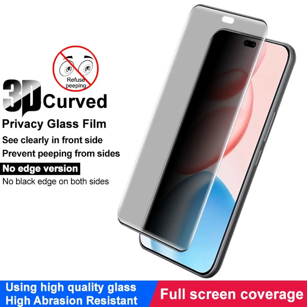 IMAK For Honor 400 Pro 5G (Global) Anti Spy Tempered Glass Screen Protector (No Edge Version) - 5