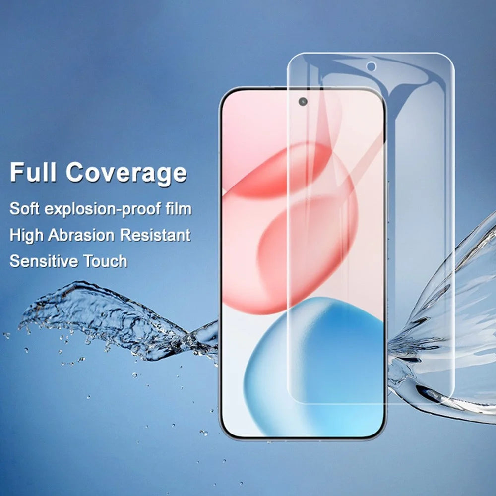 IMAK Hydrogel Film 4th For Honor 400 5G (Global) Screen Protector Ultra Clear Soft TPU Film (Fingerprint Unlock) - Transparent - 3