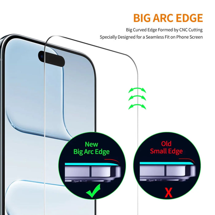 ENKAY HAT PRINCE For iPhone Air Screen Protector Thick Adhesive 9H Arc Edges High Aluminium-Silicon Glass Film - 5