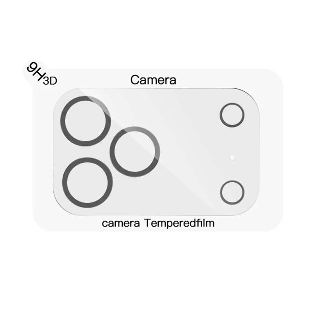 RURIHAI For iPhone 17 Pro Max Camera Lens Protector Clear Black Circle 3D High Aluminum-Silicon Glass Lens Film - 3