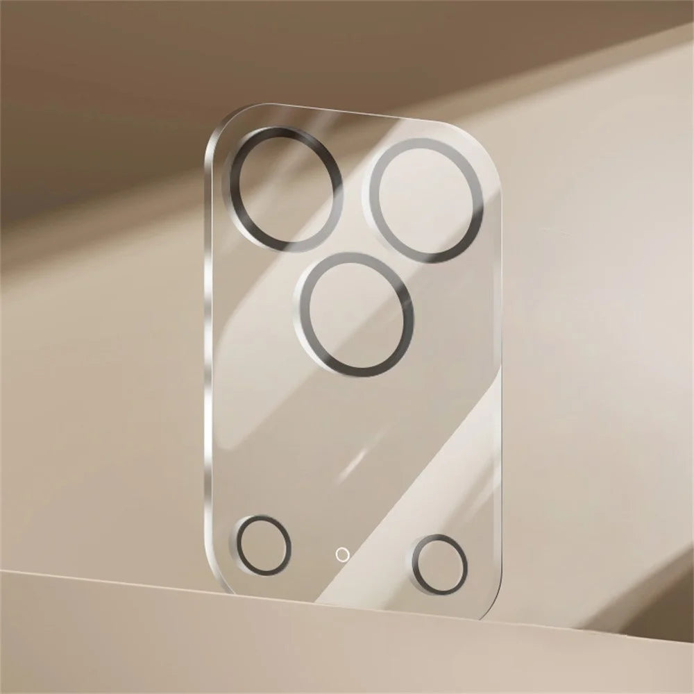 RURIHAI For iPhone 17 Pro Max Camera Lens Protector Clear Black Circle 3D High Aluminum-Silicon Glass Lens Film - 4