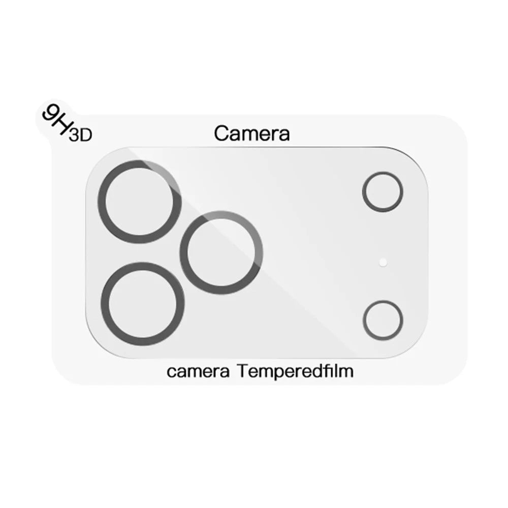RURIHAI For iPhone 17 Pro Camera Lens Protector Clear Black Circle 3D High Aluminum-Silicon Glass Lens Film - 3
