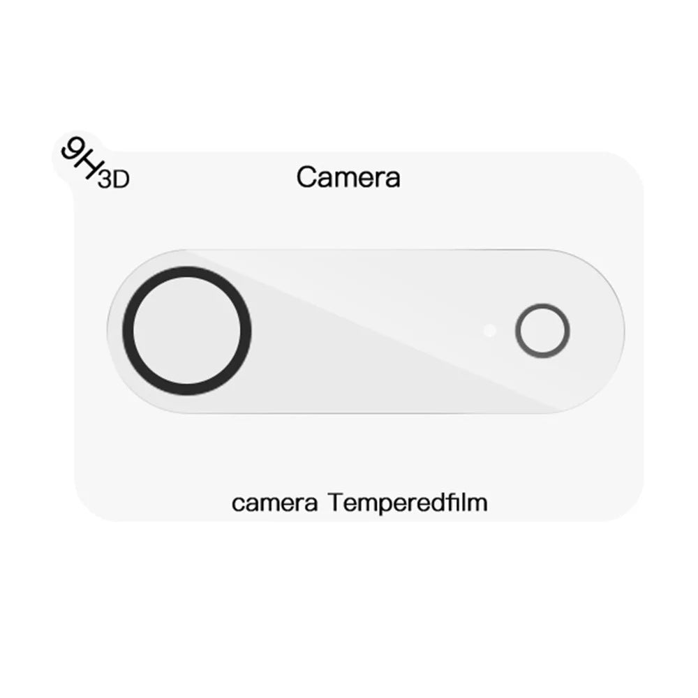 RURIHAI For iPhone Air Camera Lens Protector Clear Black Circle 3D High Aluminum-Silicon Glass Lens Film - 3