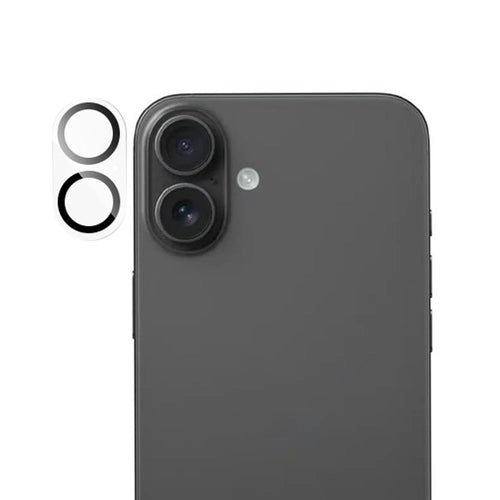 RURIHAI For iPhone 17 Camera Lens Protector Clear Black Circle 3D High Aluminum-Silicon Glass Lens Film - 1