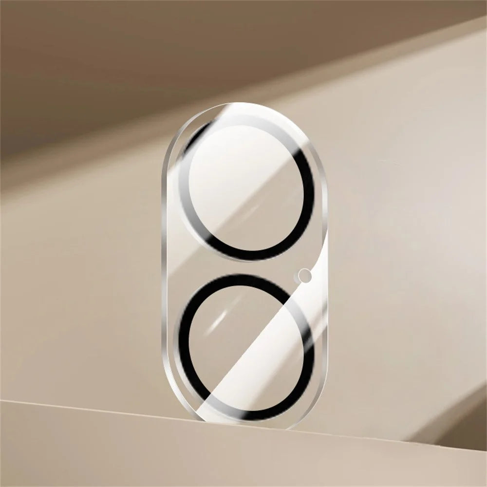 RURIHAI For iPhone 17 Camera Lens Protector Clear Black Circle 3D High Aluminum-Silicon Glass Lens Film - 4