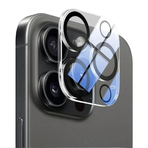 For iPhone 13 Pro / 13 Pro Max Camera Lens Protector Black Ring Silk Printing Tempered Glass Acrylic Lens Film - 1