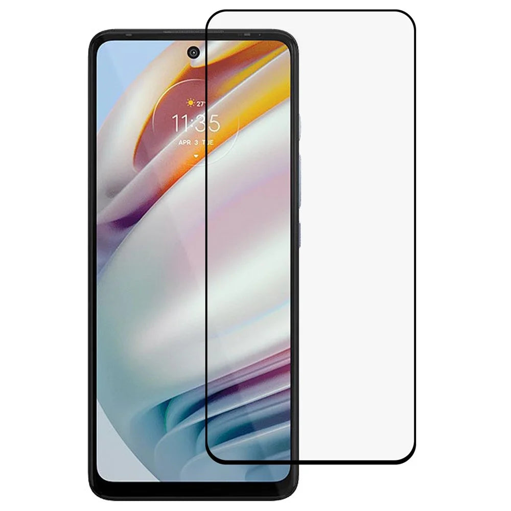 For Motorola Moto G60S / Moto G60 Silk Printing Tempered Glass Film Shatter-proof HD Clear Full Glue Full Screen Protector - 1