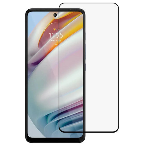 For Motorola Moto G60S / Moto G60 Silk Printing Tempered Glass Film Shatter-proof HD Clear Full Glue Full Screen Protector - 1