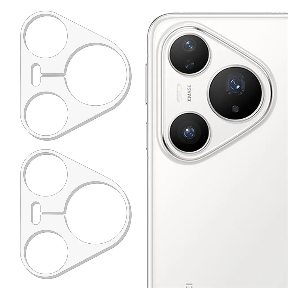 2Pcs For Huawei Pura 80 Pro / 80 Pro+ Camera Lens Protector 3D Arc Edge Anti-Scratch Tempered Glass Lens Film - Transparent - 1