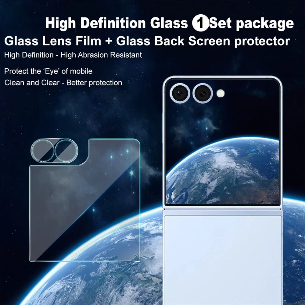 IMAK For Samsung Galaxy Z Flip8 / Z Flip7 5G Camera Lens Film + Tempered Glass Rear Screen Protector - 2