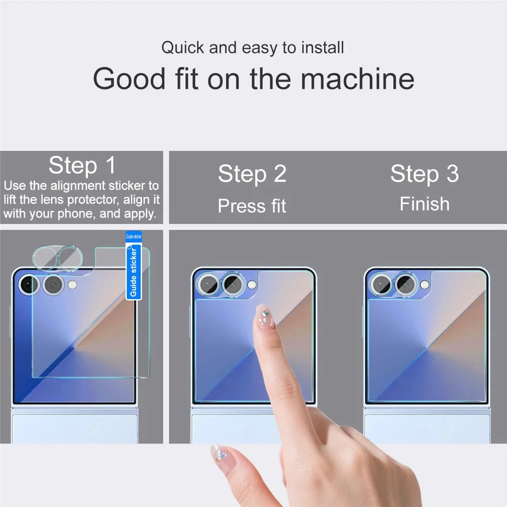 IMAK For Samsung Galaxy Z Flip8 / Z Flip7 5G Camera Lens Film + Tempered Glass Rear Screen Protector - 4