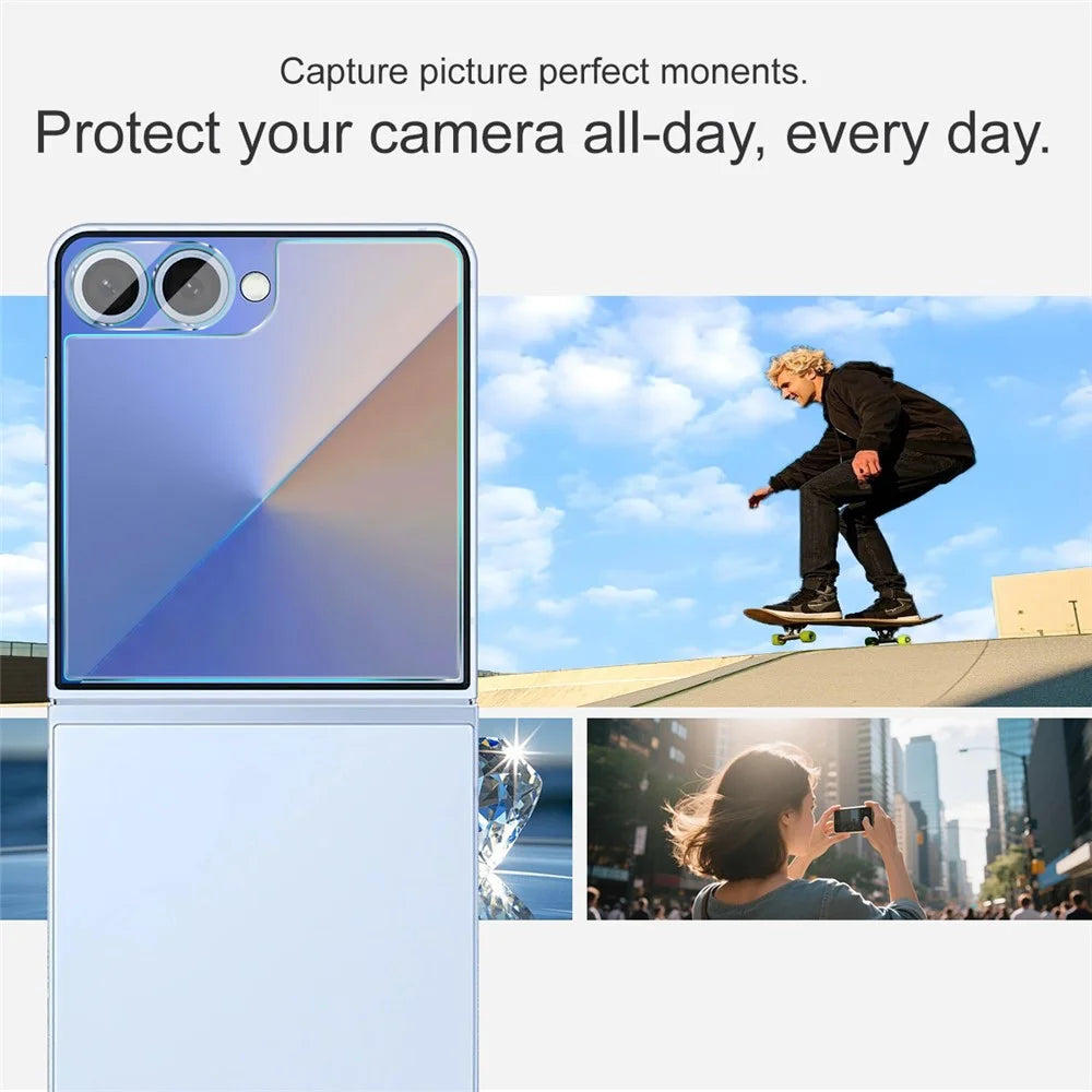 IMAK For Samsung Galaxy Z Flip8 / Z Flip7 5G Camera Lens Film + Tempered Glass Rear Screen Protector - 5