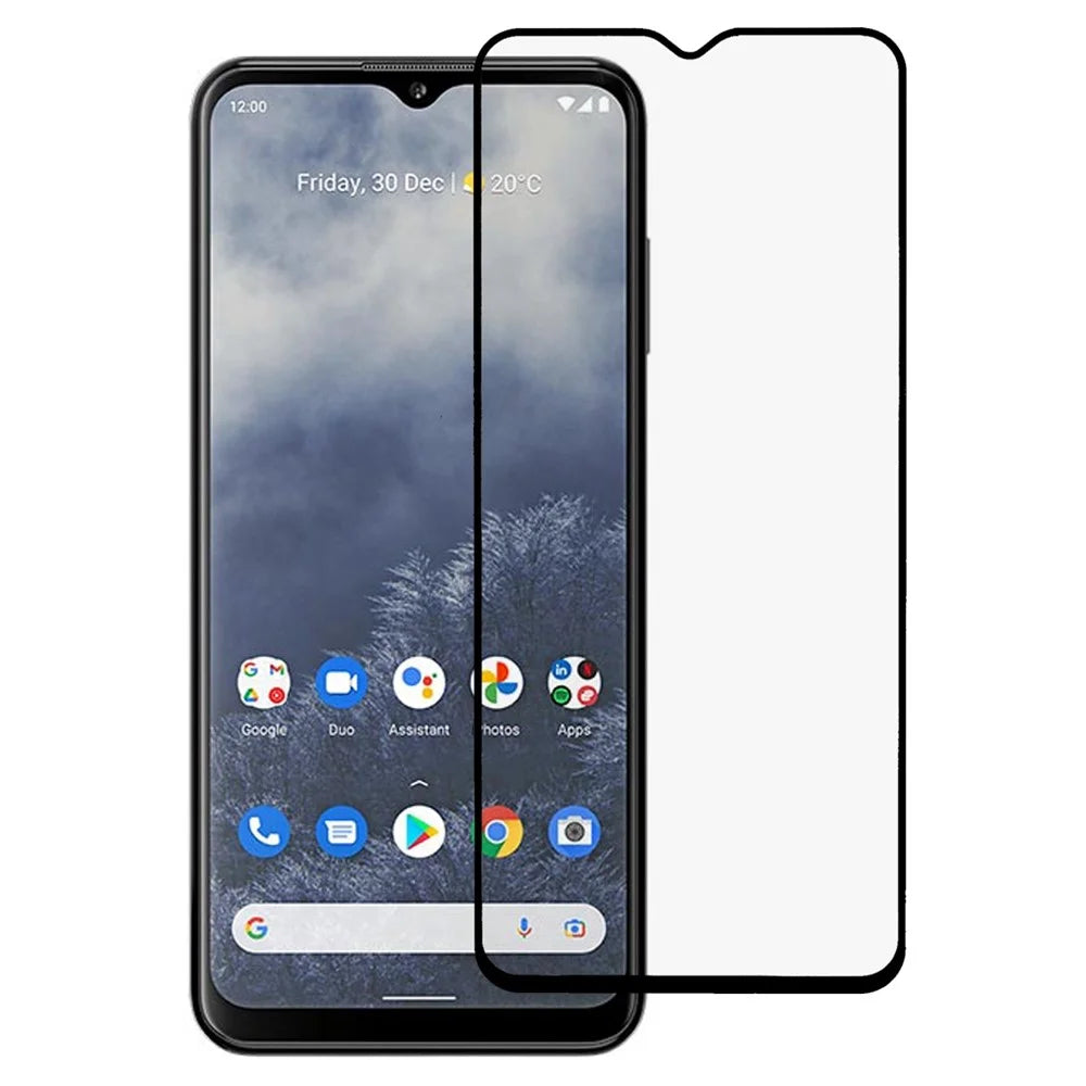 For Nokia G60 5G Full Cover Silk Printing Screen Protector Anti-scratch Full Glue Tempered Glass Film - 1