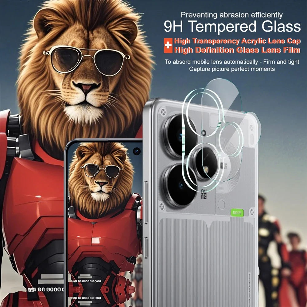 IMAK For Realme Neo7 Turbo 5G Tempered Glass Camera Lens Protector + Acrylic Lens Cap - 3