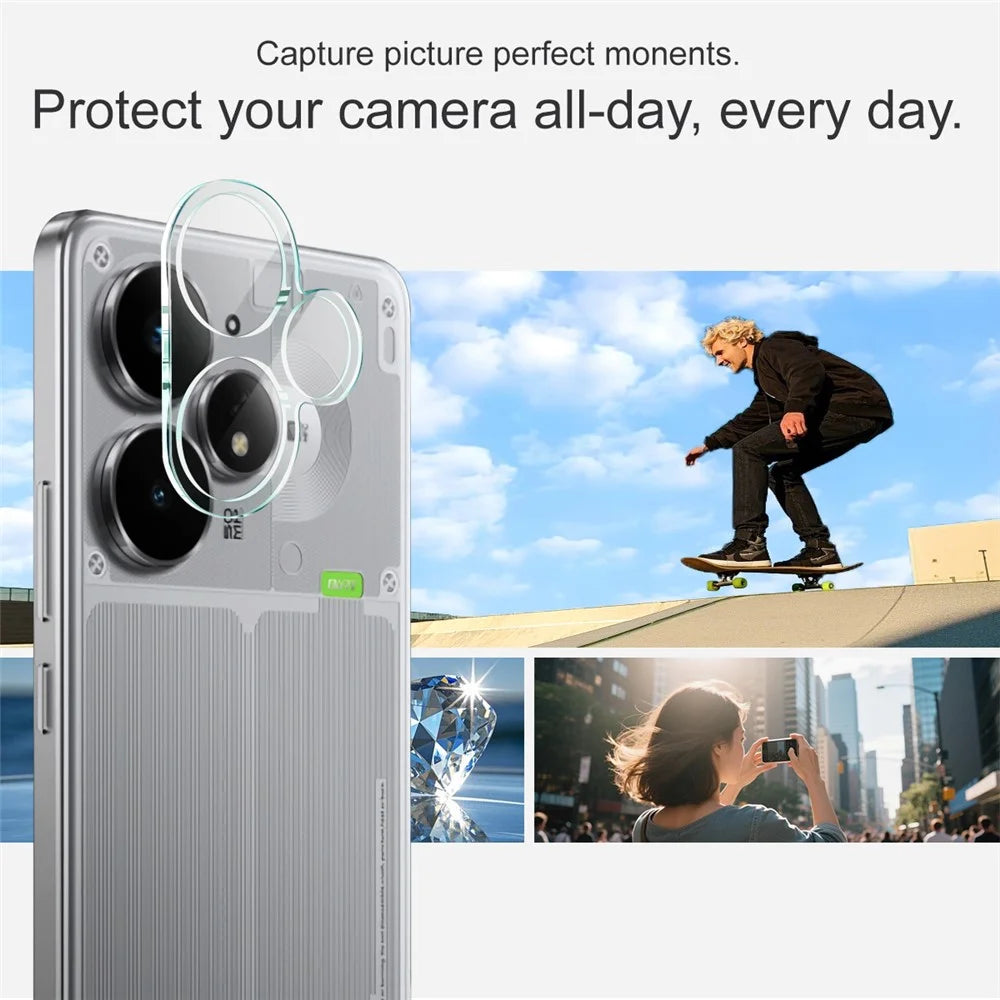 IMAK For Realme Neo7 Turbo 5G Tempered Glass Camera Lens Protector + Acrylic Lens Cap - 4
