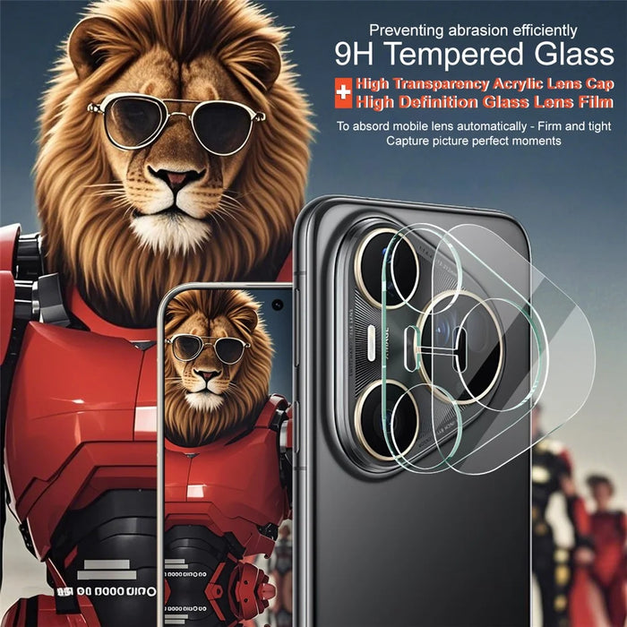 IMAK For Huawei Pura 80 Ultra Tempered Glass Camera Lens Protector + Acrylic Lens Cap - 3