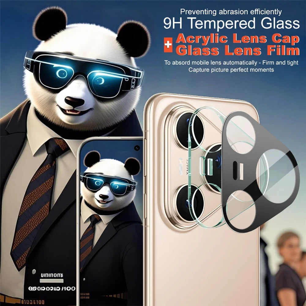 IMAK For Huawei Pura 80 Pro / Pura 80 Pro+ Camera Lens Protector Tempered Glass HD Clear Lens Film (Black Version) - 3