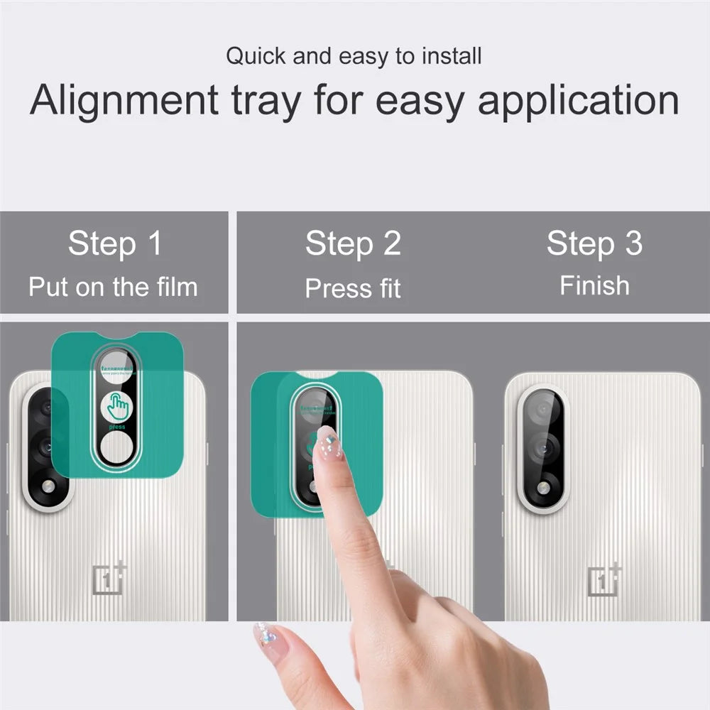 IMAK For OnePlus Ace 5 Ultra 5G / Nord 5 5G Tempered Glass Camera Lens Protector with Self Positioning Frame (Black Version) - 5