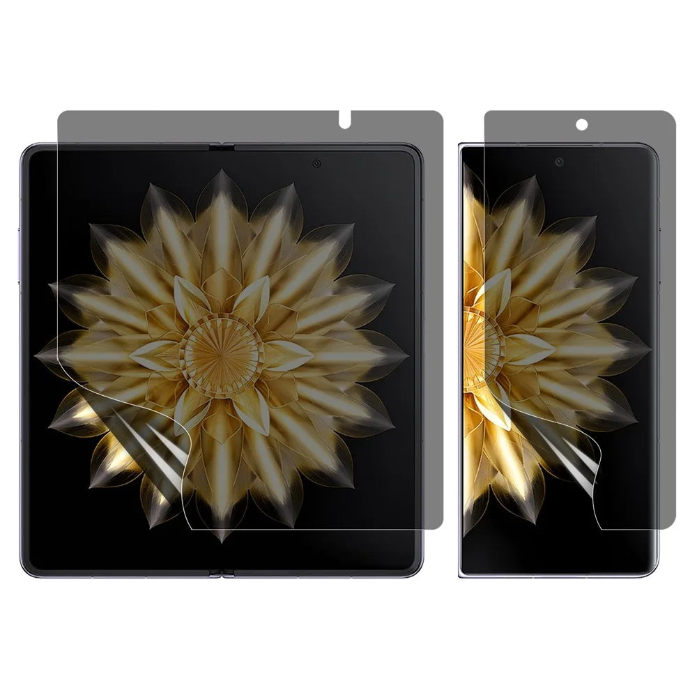 For Honor Magic V2 5G Anti-Spy Screen Protector PET Matte Front and Back Screen Film - 1