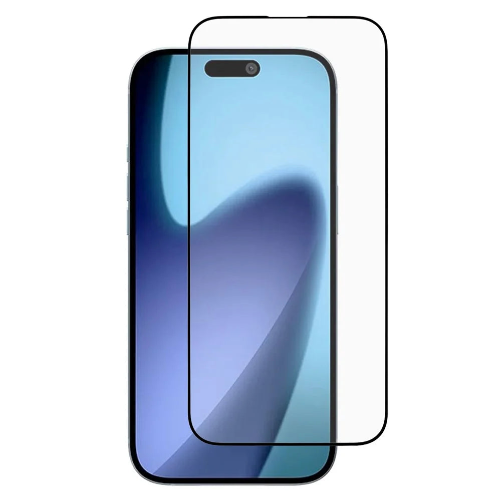 For iPhone Air Silk Print 9D Tempered Glass Film Full Glue Screen Protector - 1