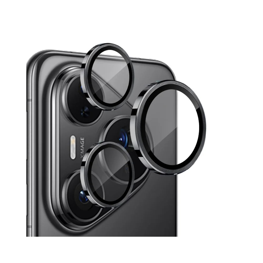 NORTHJO 1 Set For Huawei Pura 80 Pro / 80 Pro+ Camera Lens Film CD Veins Metal Ring Lens Guard - Black - 2
