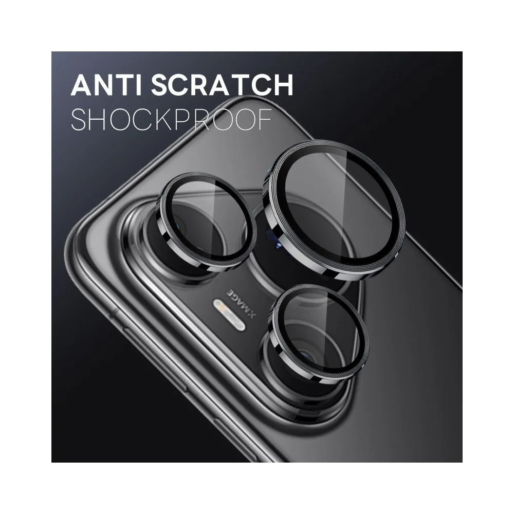 NORTHJO 1 Set For Huawei Pura 80 Pro / 80 Pro+ Camera Lens Film CD Veins Metal Ring Lens Guard - Black - 3