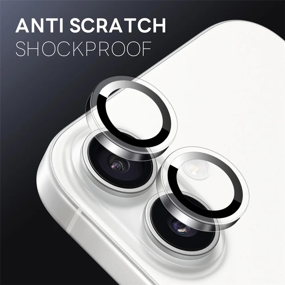 NORTHJO 1Set Clear Lens Film for iPhone 17 Camera Lens Protector Tempered Glass Metal Ring Guard - 3