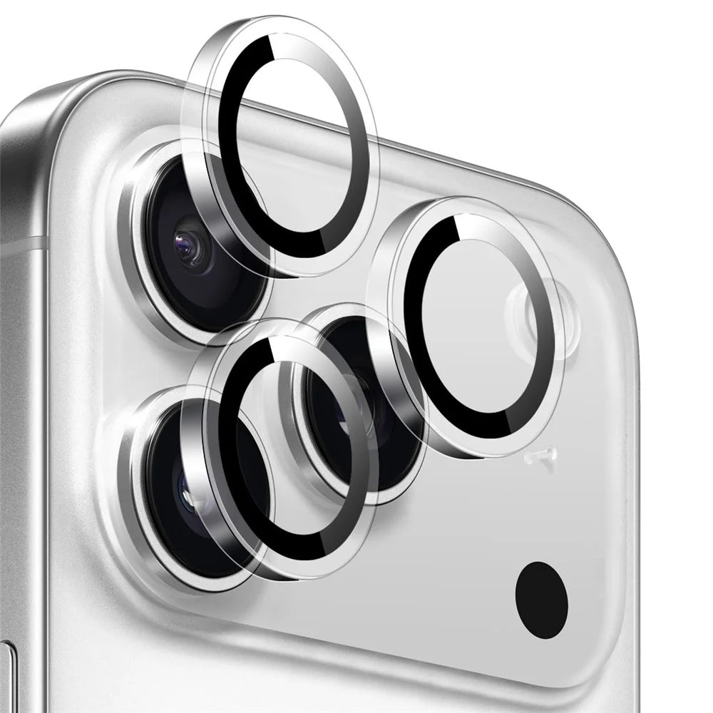 NORTHJO 1Set Clear Lens Film for iPhone 17 Pro Max / 17 Pro Camera Lens Protector Tempered Glass Metal Ring Guard - 2