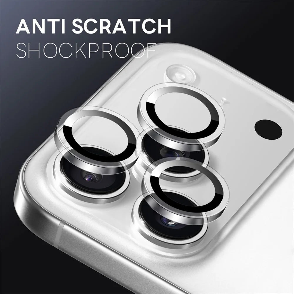 NORTHJO 1Set Clear Lens Film for iPhone 17 Pro Max / 17 Pro Camera Lens Protector Tempered Glass Metal Ring Guard - 3
