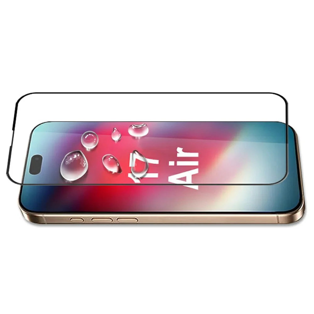 MOCOLO For iPhone Air Screen Protector Anti-Shatter Silk Printing Tempered Glass Film - Black - 4