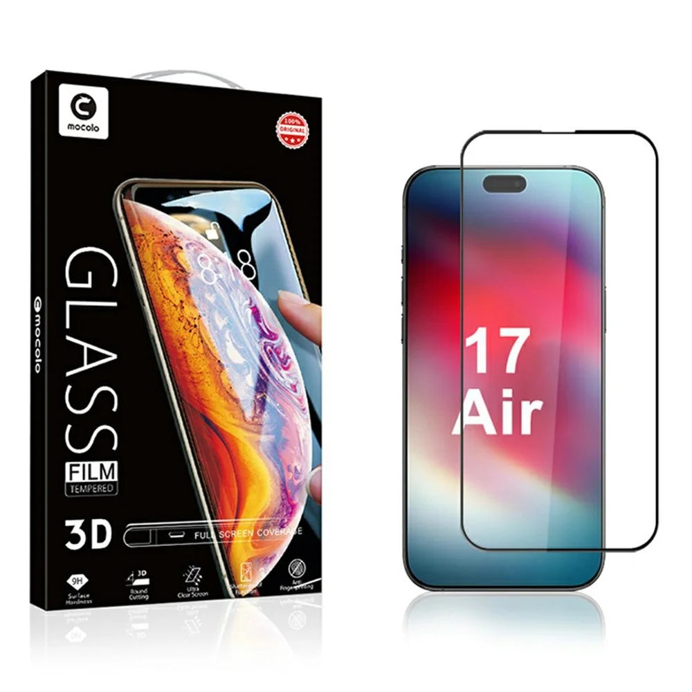 MOCOLO For iPhone Air Screen Protector Anti-Shatter Silk Printing Tempered Glass Film - Black - 7