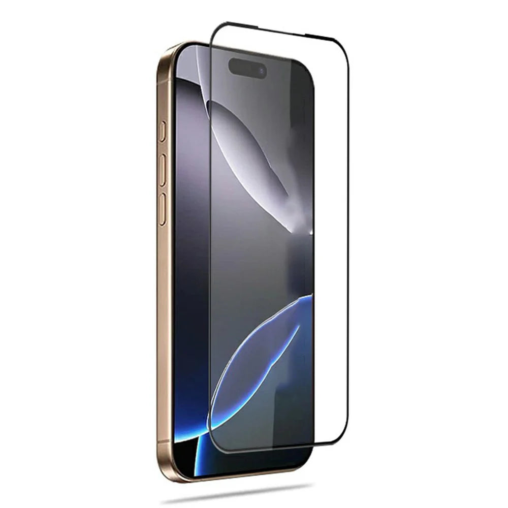 MOCOLO For iPhone 18 Pro / 17 Pro Screen Protector Anti-Shatter Silk Printing Tempered Glass Film - Black - 3