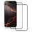 AMORUS 2Pcs For iPhone 18 Pro Max / 17 Pro Max Screen Protector Shatterproof Silk Printing Tempered Glass Film - Black - 1
