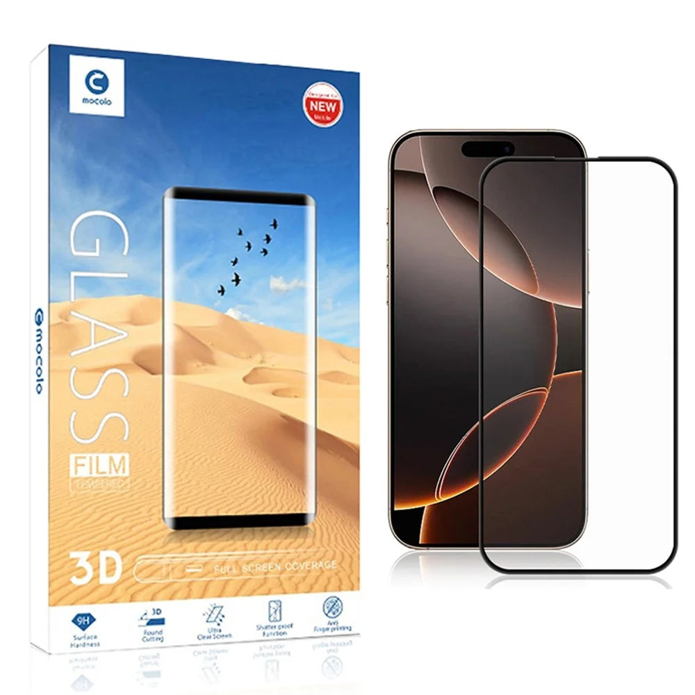 MOCOLO For iPhone 17 Pro Full Screen Protector Dispensing Glue 3D Curved Edge Tempered Glass Film - 6