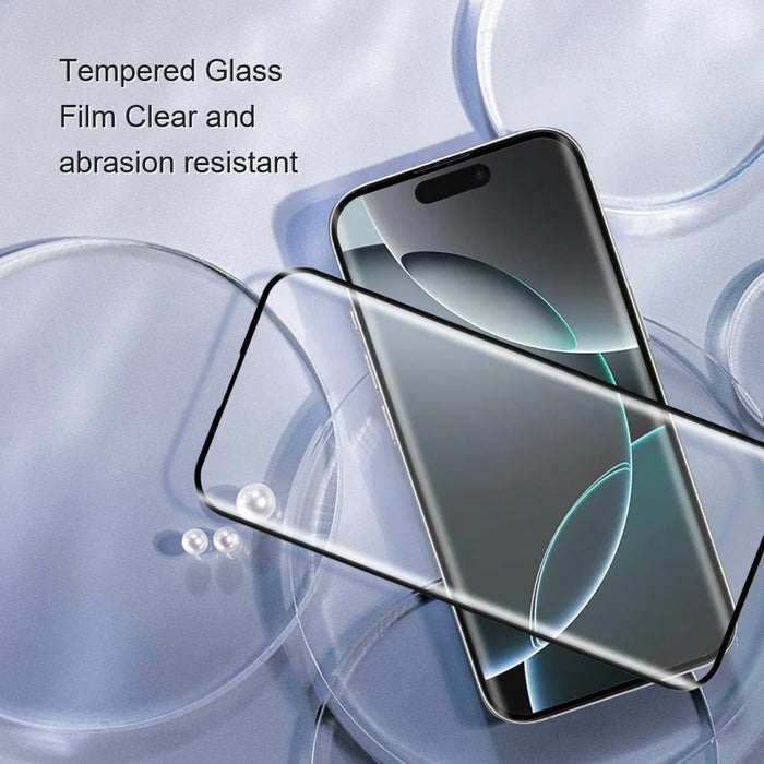 AMORUS for iPhone 17 Pro Full Screen Protector Dispensing Glue 3D Curved Anti-Scratch Tempered Glass Film - 4