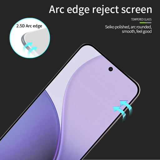 PINWUYO For Oppo Reno14 F 5G Tempered Glass Film  JK Series-2 9H Full Screen Protector - Black - 2