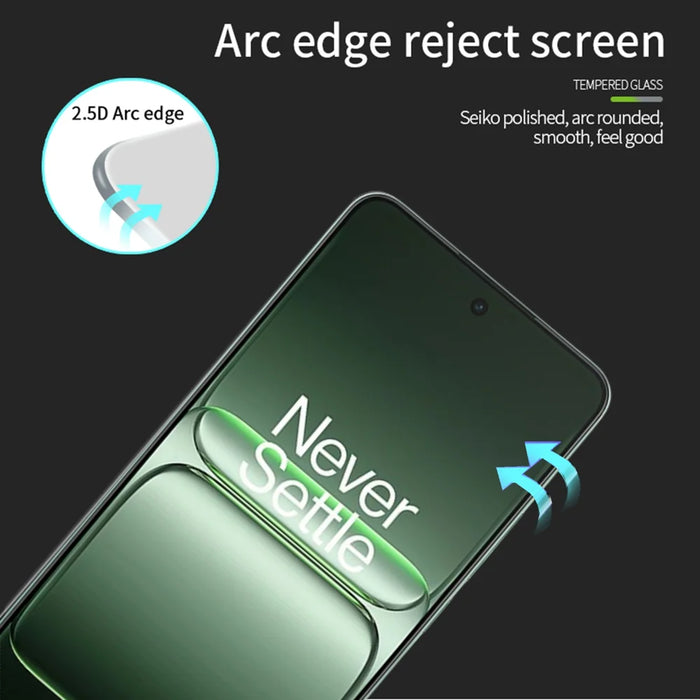 MOFI For OnePlus Ace 5 Racing 5G Screen Protector  9H Full Glue Full Coverage High Aluminum-Silicon Glass Film - Black - 2