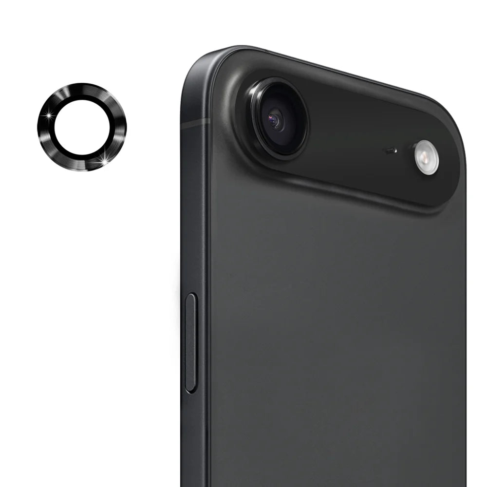 ENKAY HAT PRINCE For iPhone Air Camera Lens Protector  Metal Ring Lens Film - Black - 1