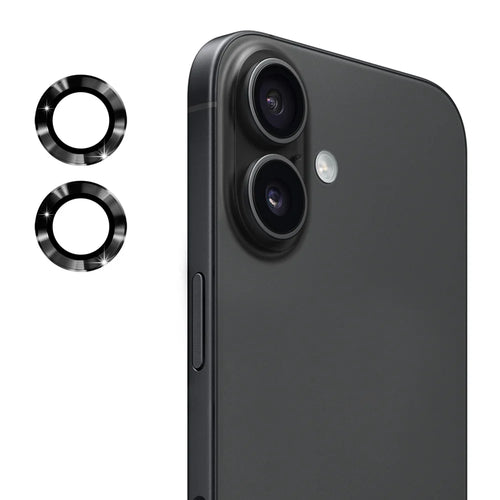 ENKAY HAT PRINCE For iPhone 17 Camera Lens Protector  Metal Ring Lens Film - Black - 1