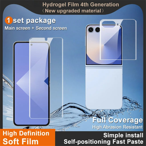 IMAK Hydrogel Film 4th Gen for Samsung Galaxy Z Flip8 / Z Flip7 5G 1 Set TPU Screen Film (Front Screen + Inner Large Screen) - 2