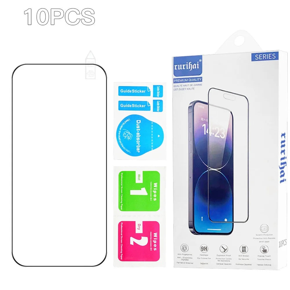 RURIHAI 10Pcs For iPhone 17 High Aluminium-Silicon Glass Film 0.26mm 2.5D Screen Protector - 7