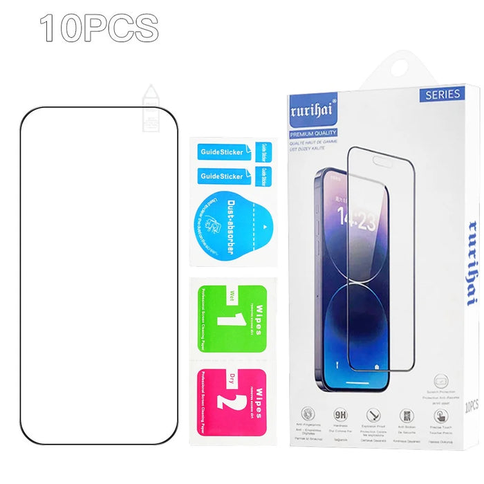RURIHAI 10Pcs For iPhone 17 High Aluminium-Silicon Glass Film 0.26mm 2.5D Screen Protector - 7