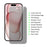 JUNSUNMAY 25Pcs For iPhone 15 Anti-Spy Tempered Glass Screen Protector Anti Drop HD Clear Film - 2