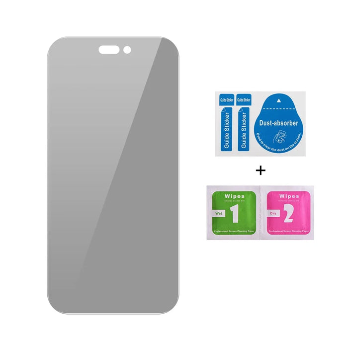 JUNSUNMAY 25Pcs For iPhone 15 Anti-Spy Tempered Glass Screen Protector Anti Drop HD Clear Film - 4