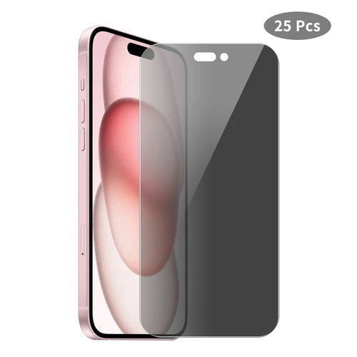 JUNSUNMAY 25Pcs For iPhone 15 Plus Anti-Spy Tempered Glass Screen Protector Anti Drop HD Clear Film - 1
