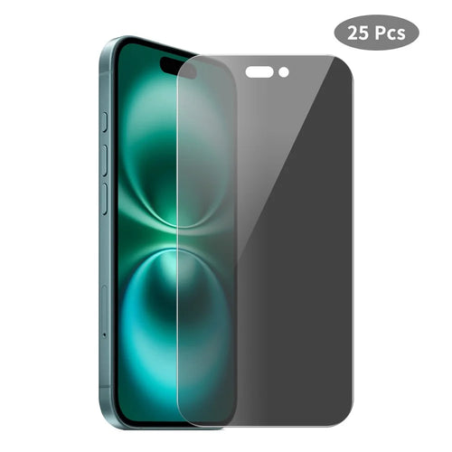 JUNSUNMAY 25Pcs For iPhone 16 Plus Anti-Spy Tempered Glass Screen Protector Anti Drop HD Clear Film - 1